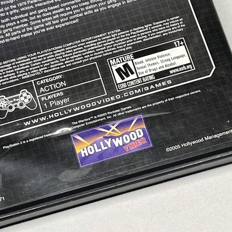 The Warriors (Sony PlayStation 2, 2005) PS2 Rental Case No Manual Tested - Image 4 of 4