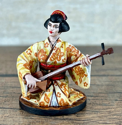Miniature Geisha Figurine - Collectible Tabletop toy soldiers 54mm (60mm)