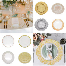 Glass Charger Plates 33cm 13in Event Wedding Banquet Dinner Table Setting Decor