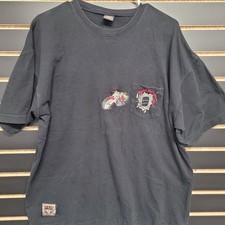 Vintage Taz Harley Davidson Embroidered Road Demon Shirt Y2K Size L/XL Rare