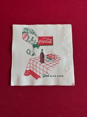 1950's, Coca-Cola, ''Un-Used'' Sprite Boy Napkin (Scarce / Vintage)