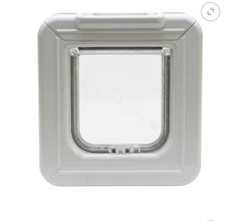 Cat Mate Elite Microchip Cat Flap with Timer 4-Way Lock White 355W