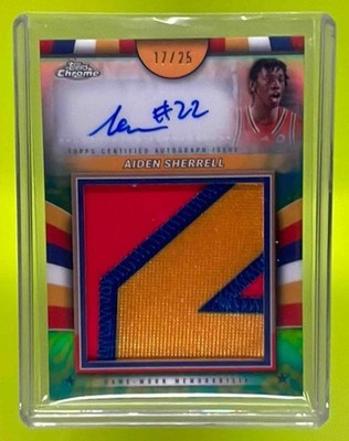 AIDEN SHERRELL TIE-DYE PATCH AUTO /25 - 2024 Topps Chrome McDonald's ALABAMA
