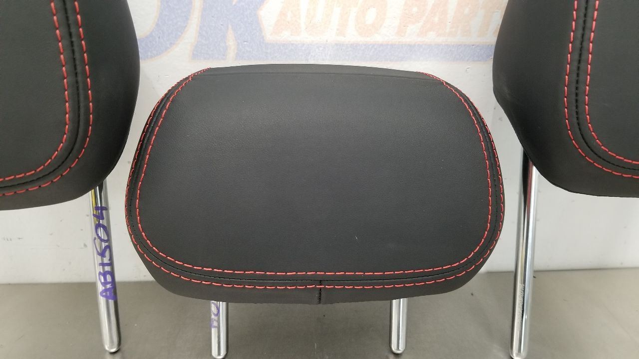 2023 MASERATI GRECALE TROFEO REAR SEAT HEADREST SET BLACK WITH RED STITCHING