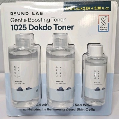 ROUND LAB Gentle Boosting Face Toner, 1025 Dokdo Toner 3 Pack- New!