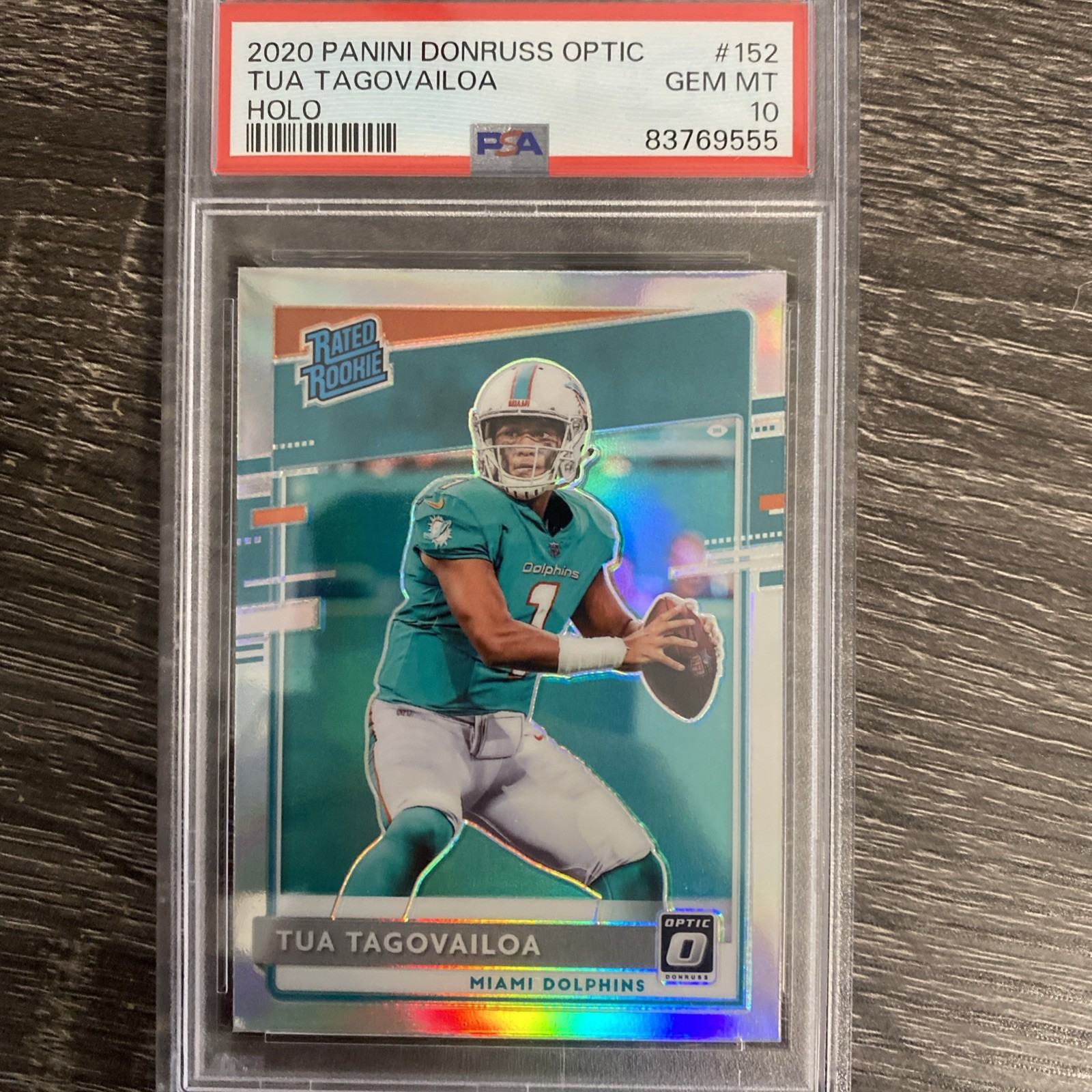 🔥2020 Donruss Optica🔥Tua Tagovaila  🔥Holo  🔥PSA 10