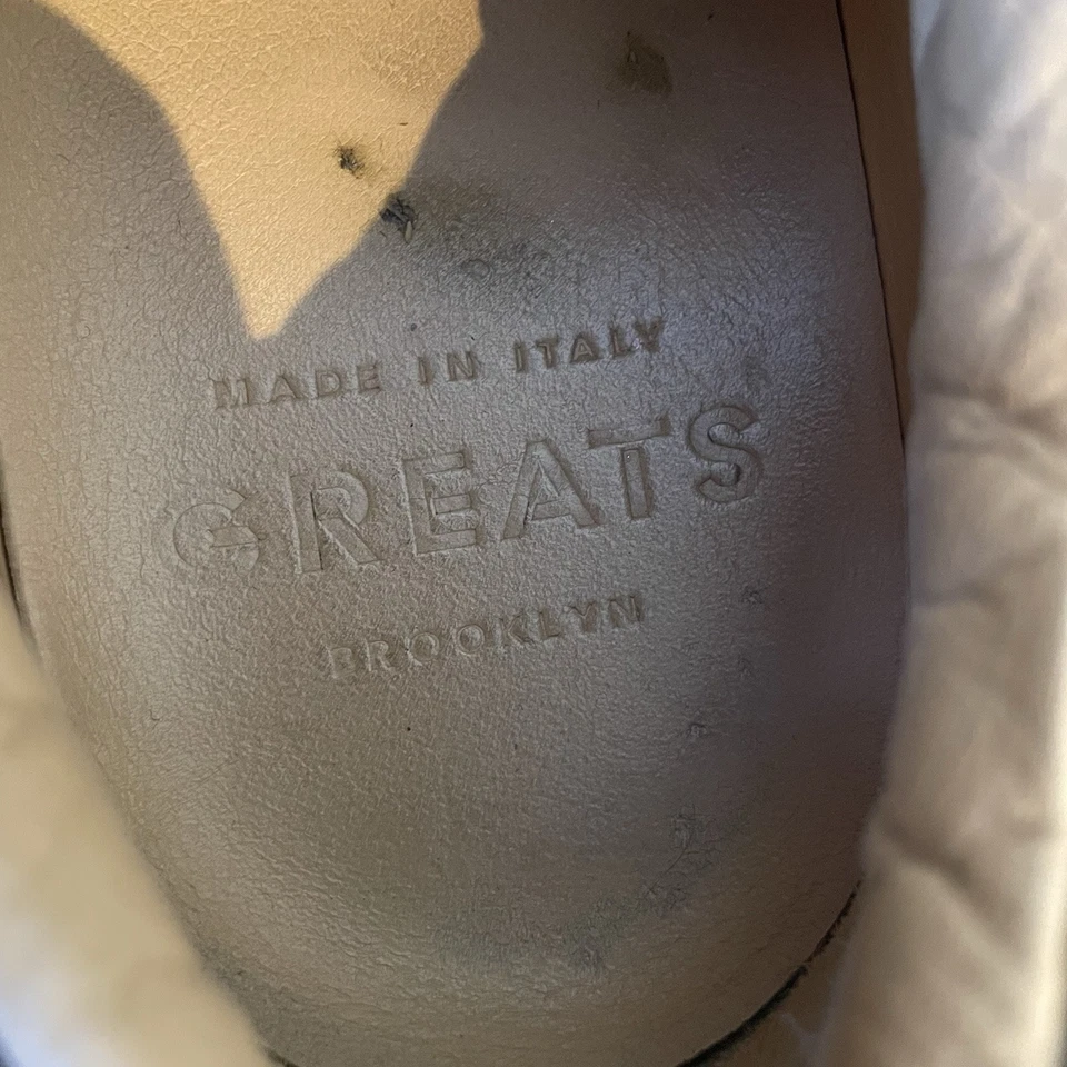 Greats Brooklyn Royale Para hombres Talla 9 Negro Cuero Zapatillas Causales Zapatos Foto 3 de 4