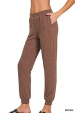 Trendsi Cotton Slub Joggers Women's Casual Pants USA Made Comfortable