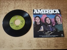 DEWEY BUNNELL/ GERRY BECKLEY hand signed 1970s VG+ America I Need You 45