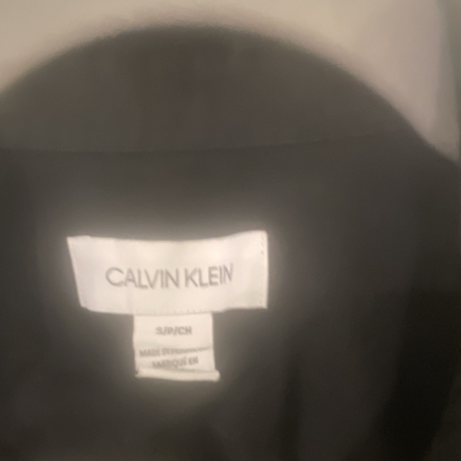 Calvin Klein Black Men's Dress Shirt Long Sleeve Button Collared S Regular thumbnail 2
