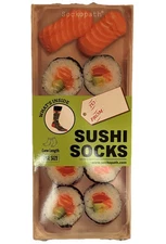 Sockopath Sushi Socks Adult's Novelty - One Size - Gift Set