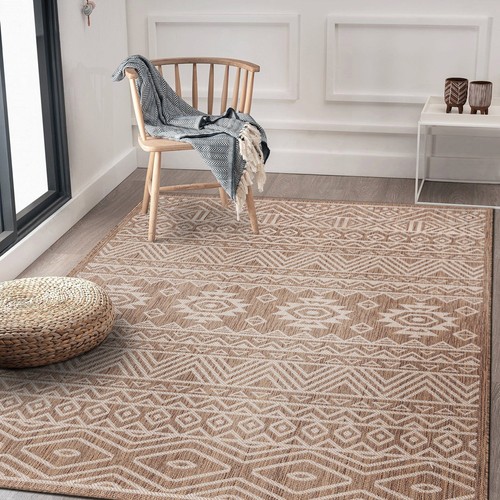 Rugshop Out Door Rugs Distressed Geometric Bohemian Indoor Outdoor Carpet 8x10 - Picture 11 of 11