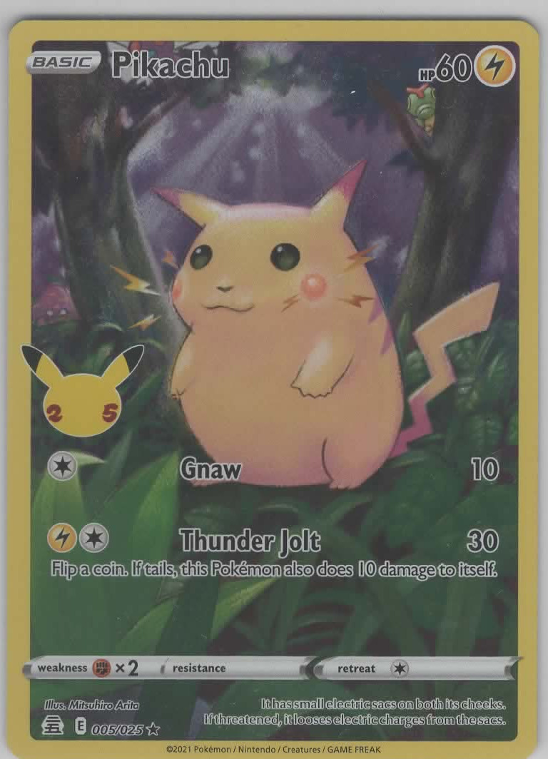 Pikachu 005/025 2021 Celebrations LP+ Holo
