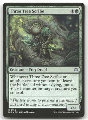 Three Tree Scribe #199 (Foil) (NM) Bloomburrow BLB Magic MTG