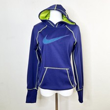 Nike Hoodie Pullover Therma-FIT Womens Size Small Purple Embroidered Swoosh