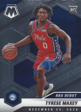 Tyrese Maxey 2020-21 Panini Mosaic NBA Debut Rookie Card