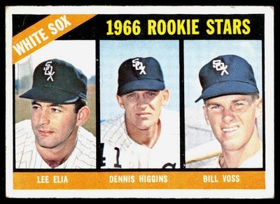 (Lee Elia / Dennis Higgins / Bill Voss) RS, RC 1966 Topps #529 CREASE RC