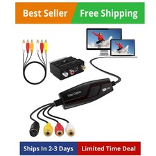 VHS to Digital Converter,Video Capture Card Device,VHS VCR Hi8 Mini DV to Mac...