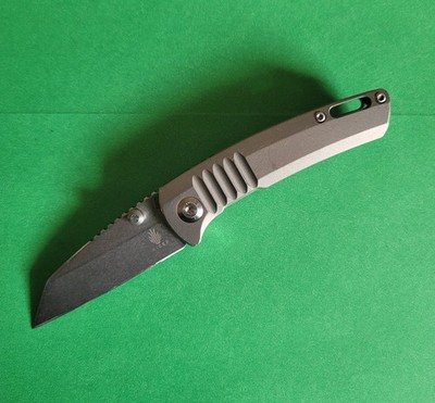 DISCONTINUED Rare Kizer Shard TITANIUM Folding Pocket Knife w/ Pocket Clip 