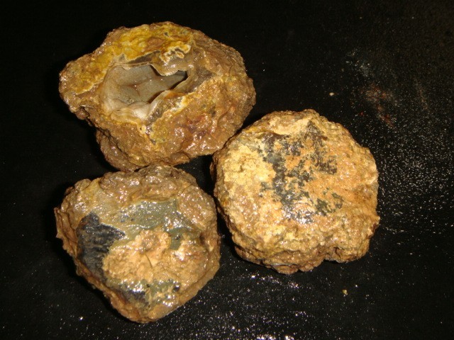 3 OLD ROUGH FRIEND RANCH THUNDER EGGS   1   3/4  POUNDS  ASHWOOD  OREGON
