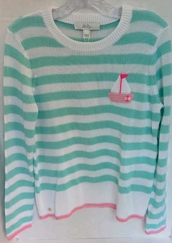NWT Lilly Pulitzer Kellyn Sweater Mint Condition Nauti Stripe Medium - product listing photo