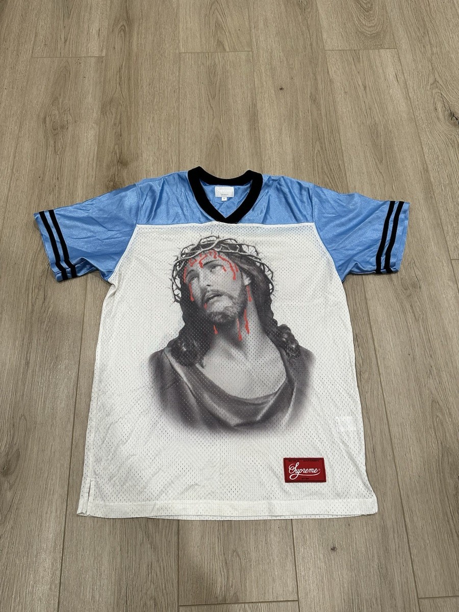 Supreme Jesus Football Top Blue Size Medium SS14 | eBay