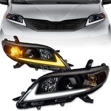 Switchback Sequential For 2011-2020 Sienna Black Projector Headlights Wled Tube