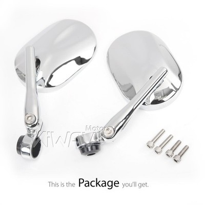 Chrome oval bar end mirrors anti-vibration STARK for 2020- Triumph Trident 660