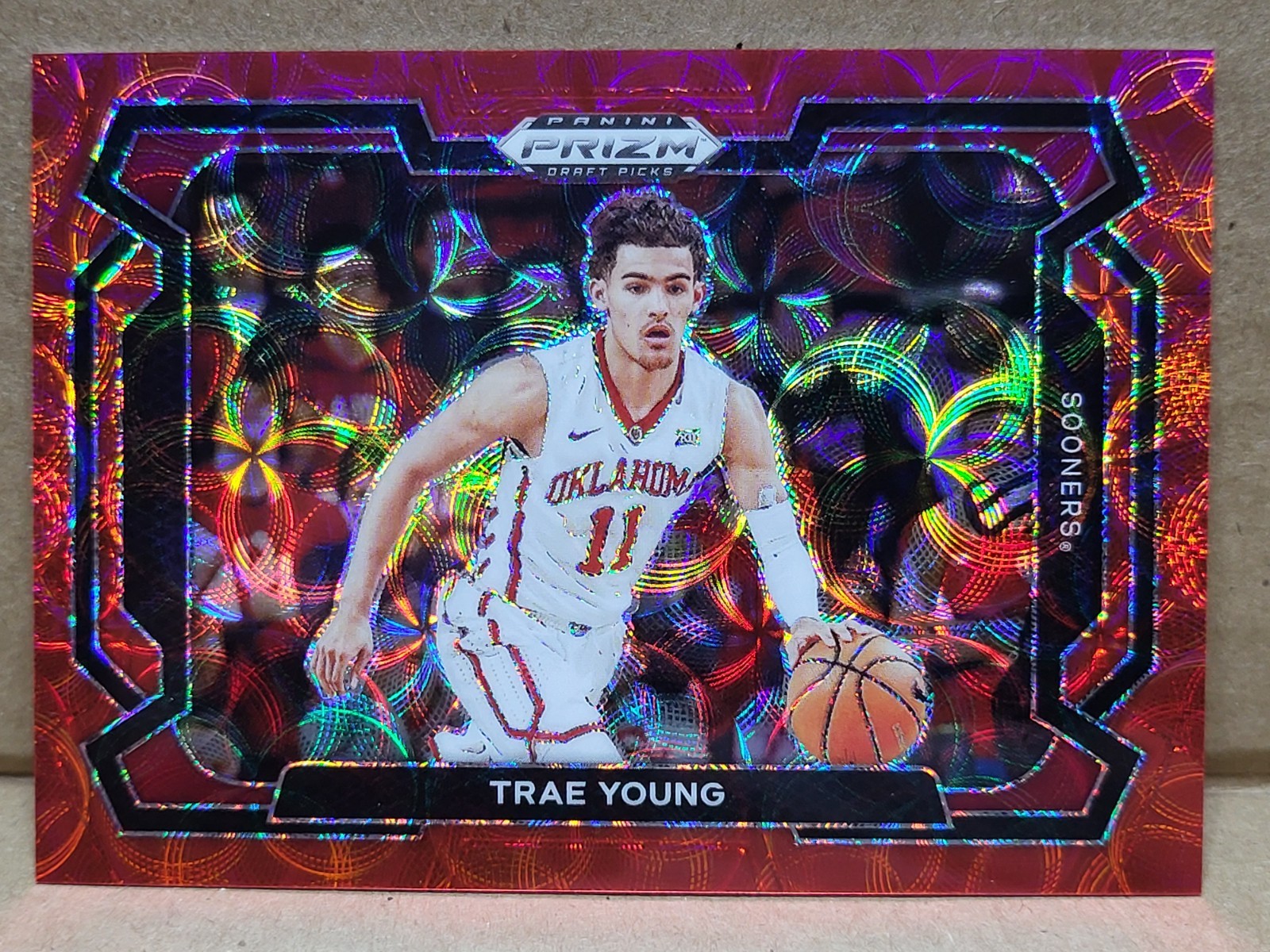 Trae Young 2024 Panini Prizm Draft Picks Campus Legends Red Scope /88 Sooners