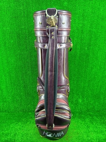 HONMA Retro Vintage Wine Red chariot bag golf carry caddy bag rare japon used 4