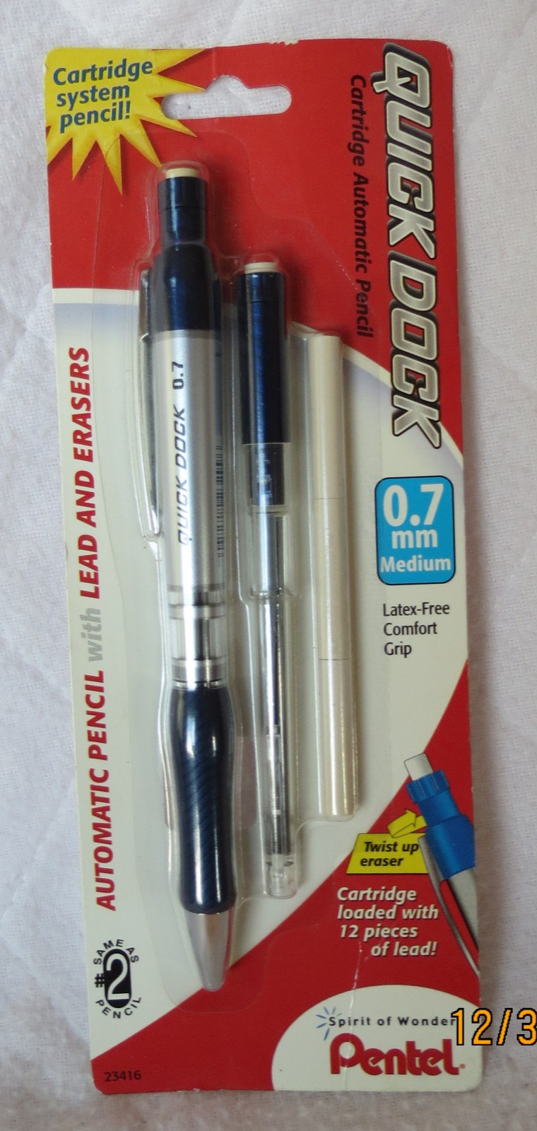With Lead & Erasers 0.7 Mm Medium New