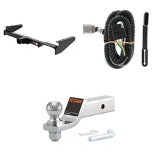 CURT Trailer Hitch Tow Package With 2in Receiver, Wiring, 45295 Ball Mount-13429