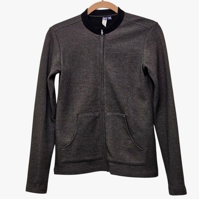 Ibex Women's Chocolate Brown Merino Wool Blend Full Zip Jacket Small USA Granola