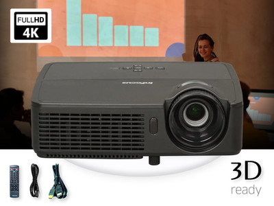 DLP Projector for Work by Day & Movies by Night 3200 Lumens Operate 24/7 w/Kit  