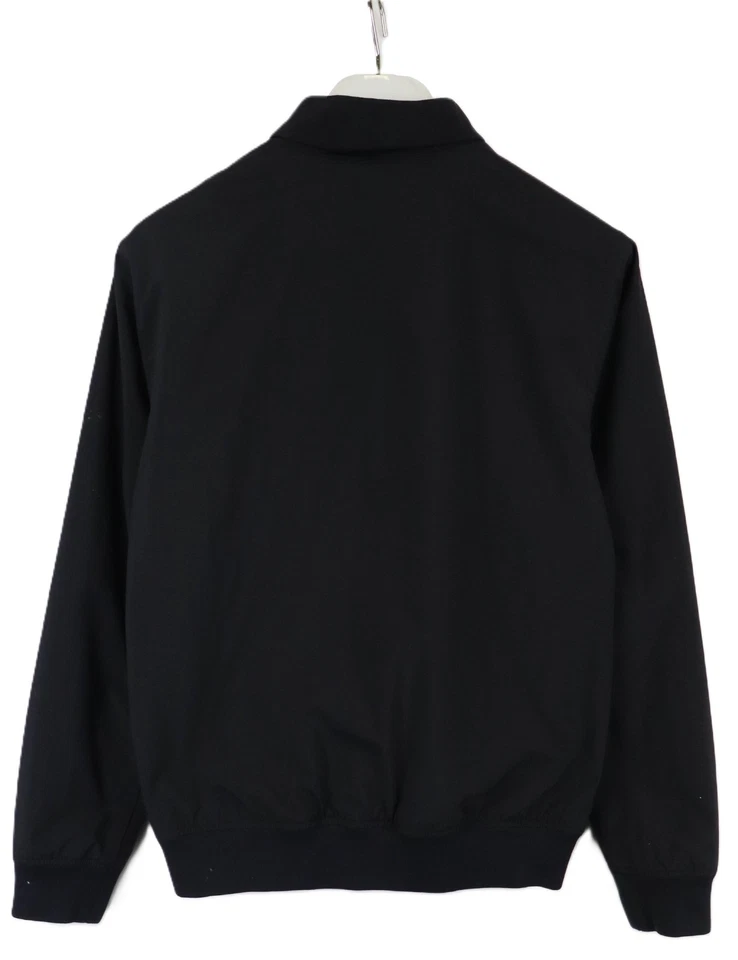 FRED PERRY Jacket Men's SMALL Black Zipped Pocket Logo Full Zip Bomber - Image 2 of 4