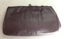VTG LEATHER CLUTCH MISSING CHAIN STRAP 10X5" SOFT 021326E