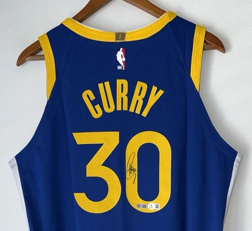 Stephen Curry Signed Warriors Authentic NBA Nike (48) NBA ADV Jersey USASM & BAS