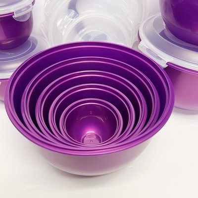 LocknLock Nestable Tulip Food Container Bowls w/ Lids 10-Pc K99920