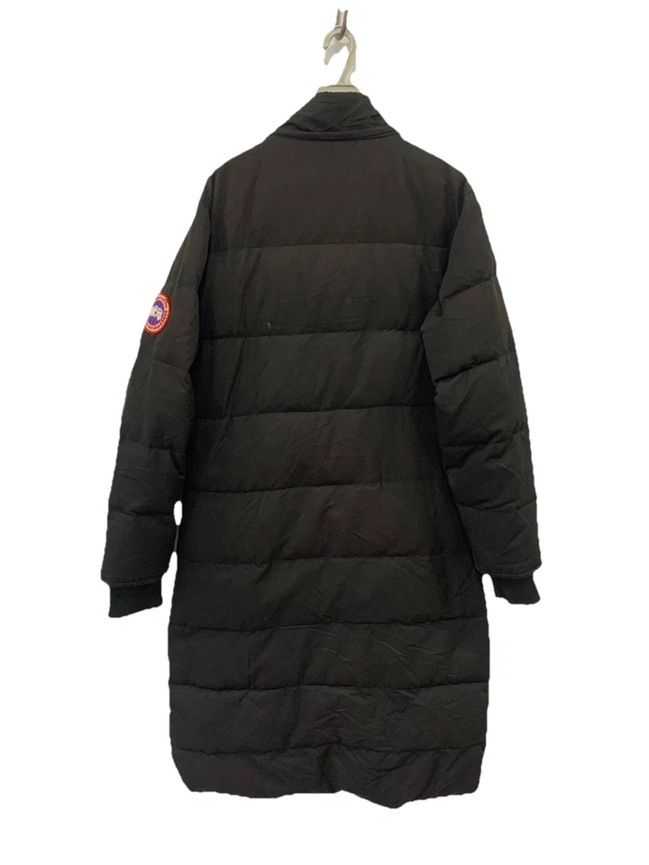 Abrigo largo acolchado Canada Goose negro cremallera completa chaqueta parka talla L #107 Foto 2 de 4