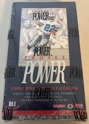 1992 Pro Set Power Football Premier Edition Box Sealed (36 Packs)