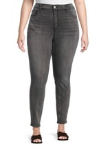 Terra  Sky Women's Skinny High Rise Grey Jeans Size 18W Petite