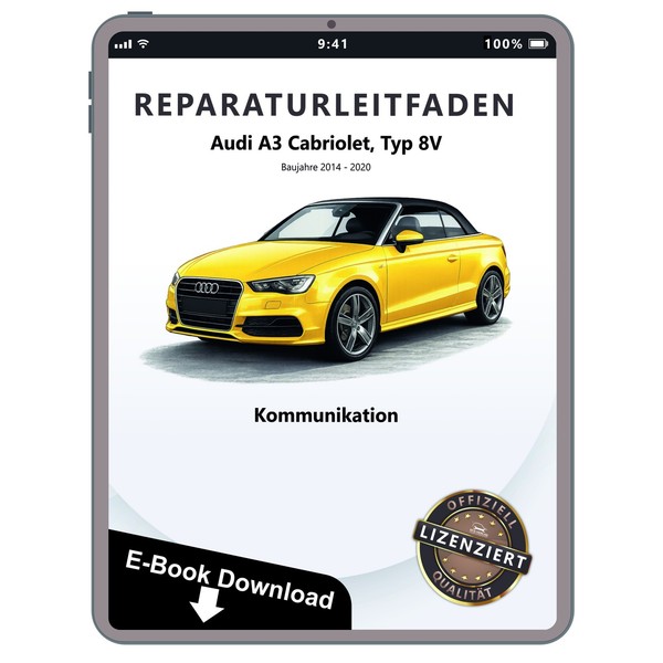 Audi A3 Cabriolet 8V Radio Navigation Kommunikation Werkstatthandbuch PDF Datei-image