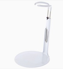 Doll Stand Adjustable White Metal fits 3-to-6-inch Dolls Vertical Base Stands
