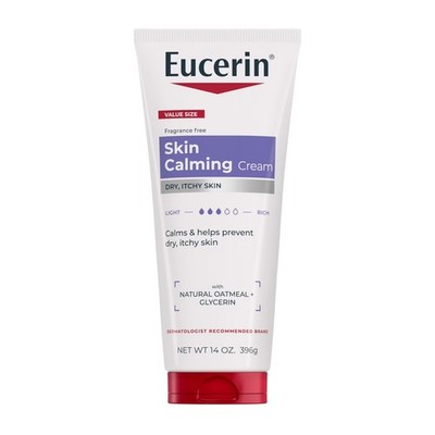 Eucerin Skin Calming Body Cream 14 oz Soothing Oatmeal Dry Itchy Skin Relief