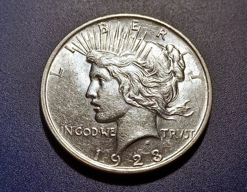 Choice AU 1923-D U.S. Peace Dollar