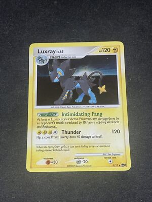 pokemon pop series 8 card list POKEMON PROMO CARD - POP SERIES 8 - LUXRAY 3/17 - (HOLO) RARE NM