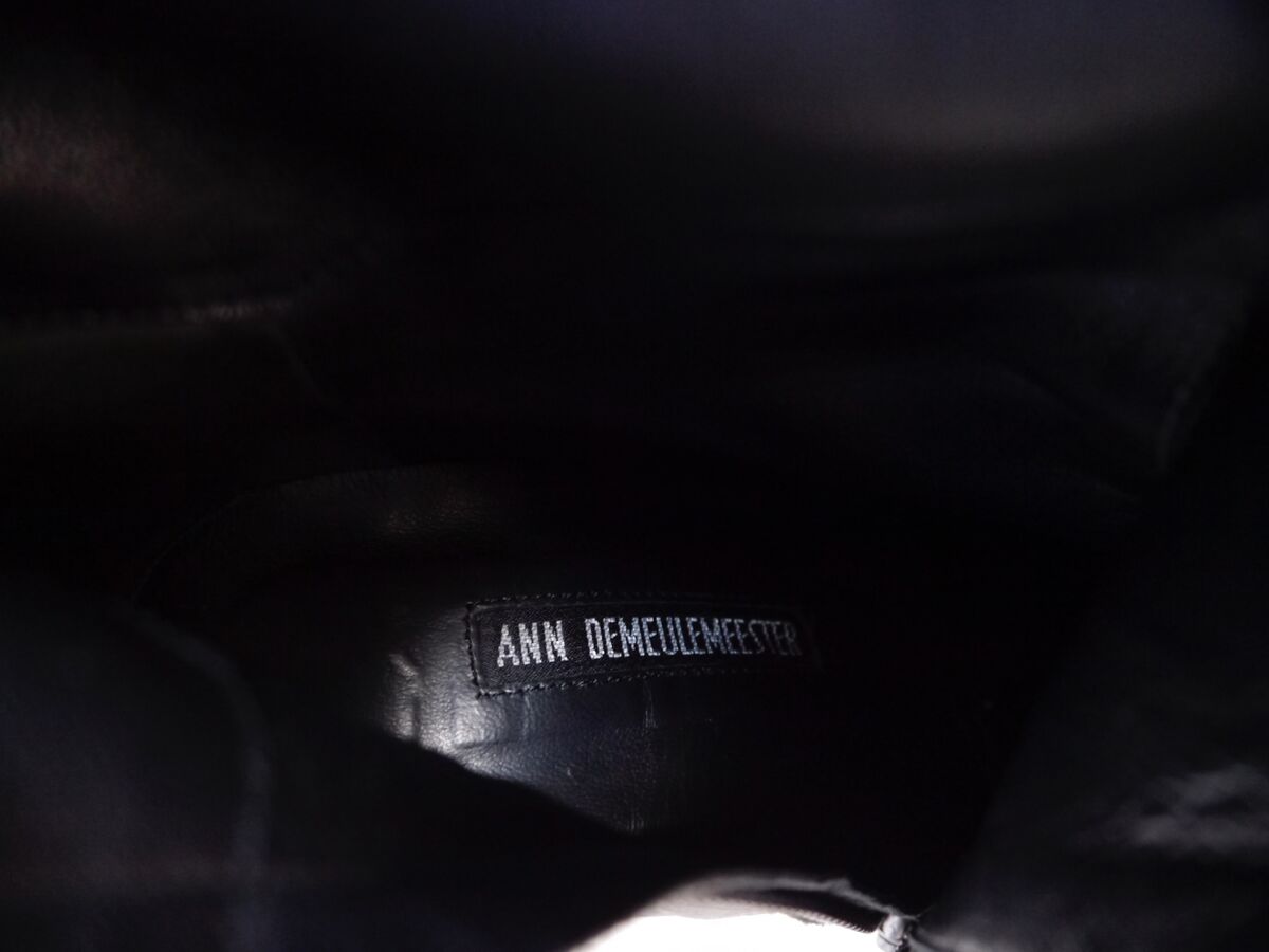 ANN DEMEULEMEESTER black leather heeled boots size 36 WORN ANN DEMEULEMEESTER black leather heeled boots size 36 WORN
