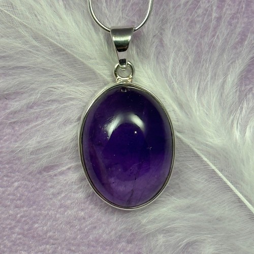 925 Silver Amethyst crystal pendant 8.8g SN52922 - Picture 2 of 5