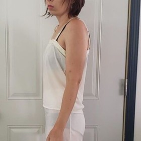 70s White Nylon Camisole