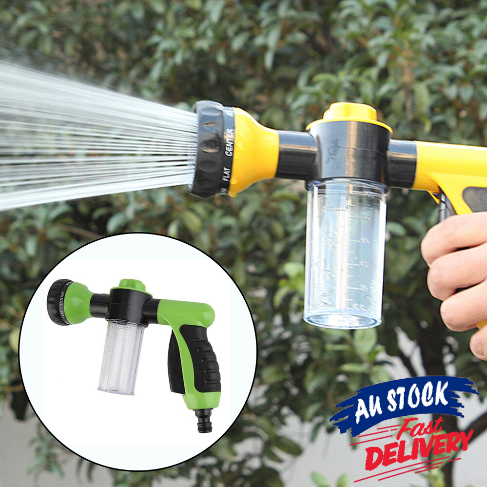 Washing Nozzle Plant Pet Hose 8mode Garden Car Water Foam Sprayer Soap  Dispenser | eBay